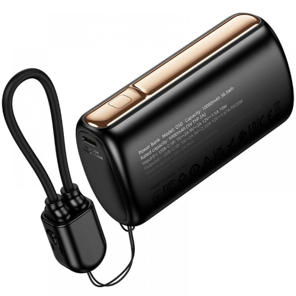 Портативное ЗУ Power Bank Hoco Q50 Victory PD20W with cable 10000 mAh