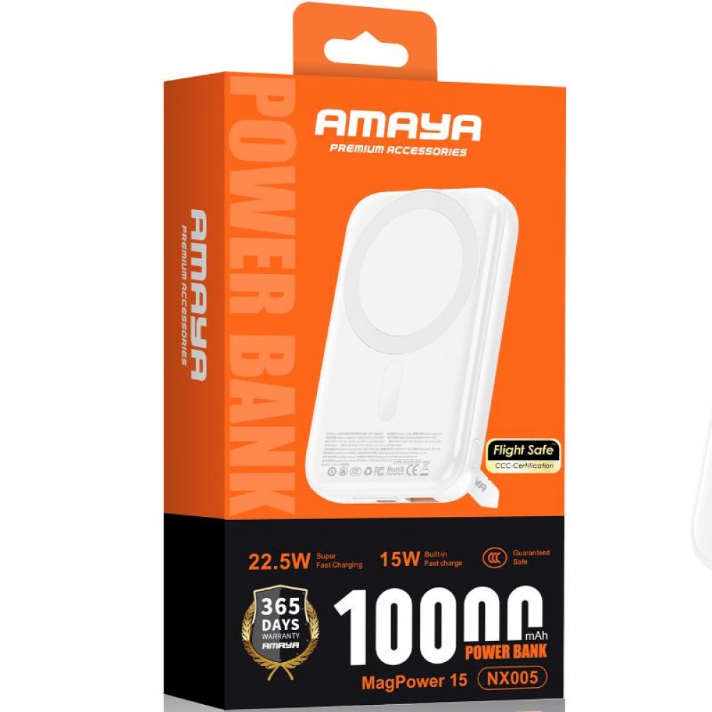 Портативное ЗУ Power Bank Amaya NX005 22.5W с БЗУ 10000 mAh
