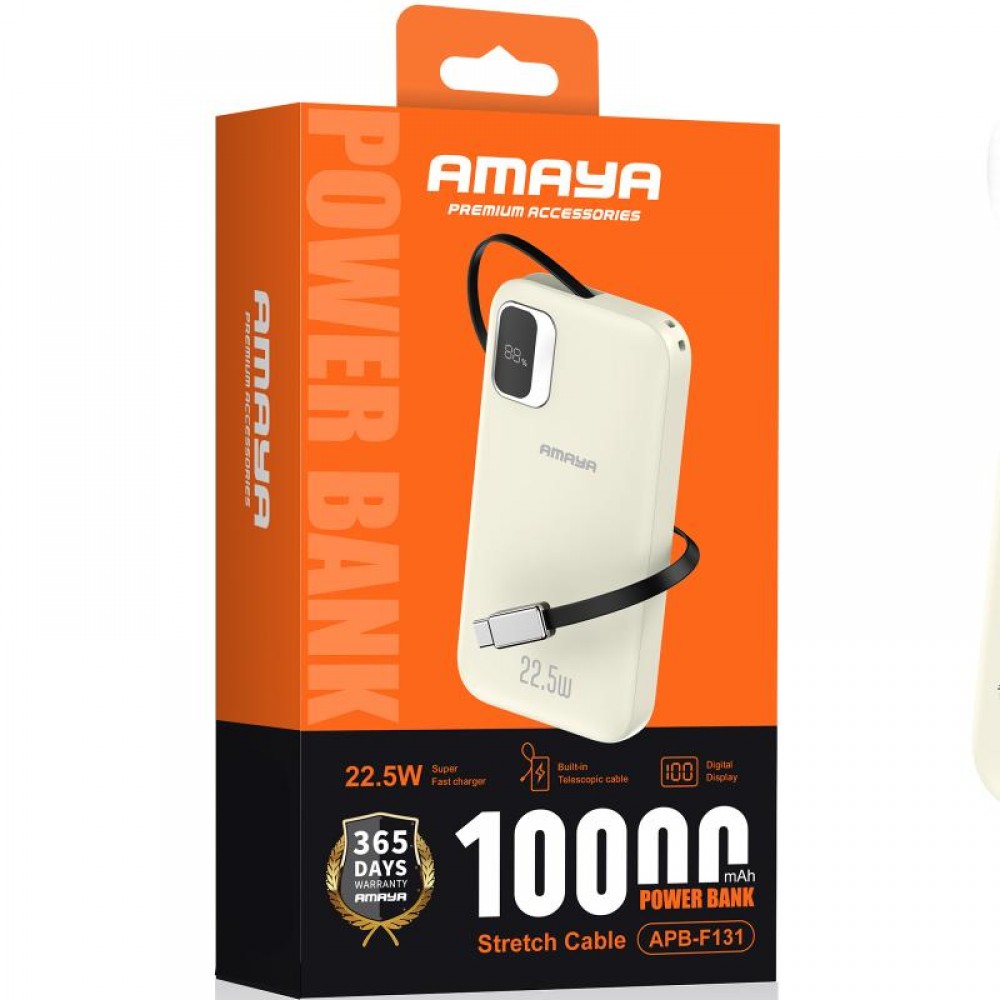 Портативное ЗУ Power Bank Amaya F131 22.5W with display and cable 10000 mAh
