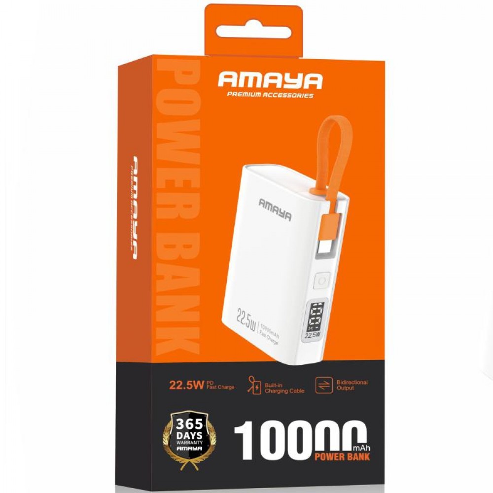 Портативное ЗУ Power Bank Amaya FD50 22.5W with display and cable 10000 mAh