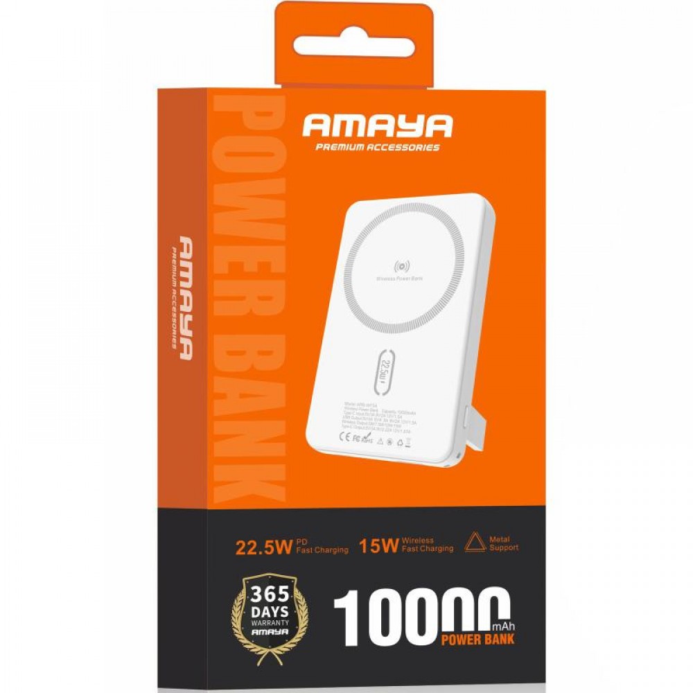 Портативное ЗУ Power Bank Amaya WF54 15W+PD22.5W с БЗУ 10000 mAh