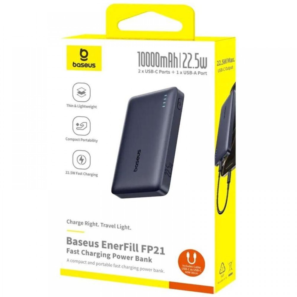 Портативное ЗУ Power Bank Baseus EnerFill FP21 22.5W 10000 mAh (P1008210D213)