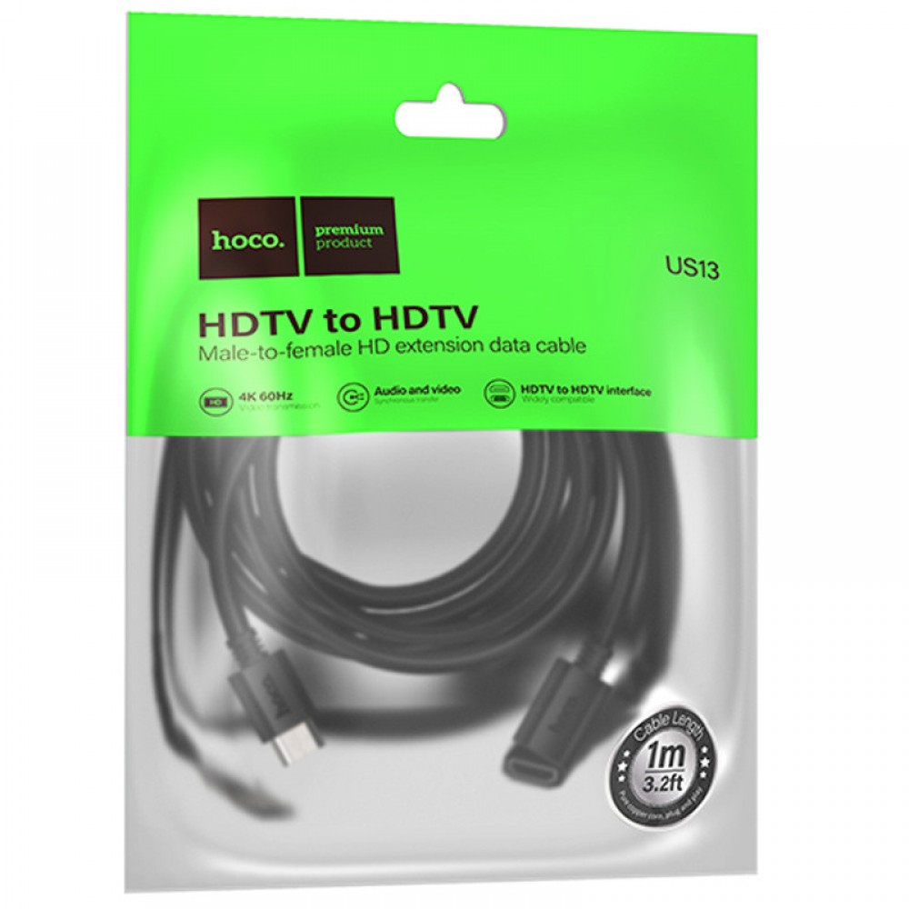 Дата кабель Hoco US13 HDTV male to HDTV female HD extension (1m)