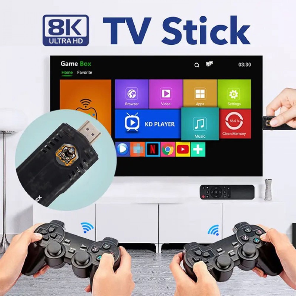 Ігрова приставка Game Stick + Android TV 8k Ultra HD 64gb