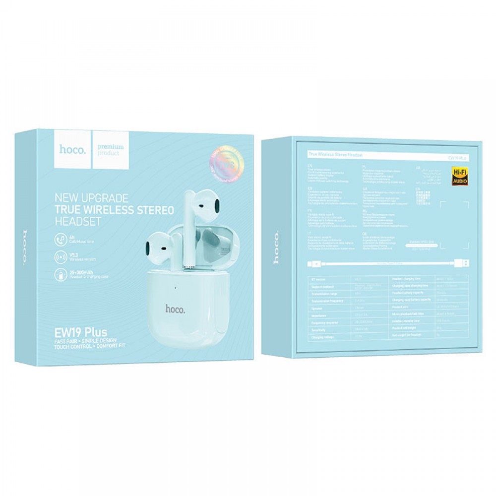 Беспроводные TWS наушники Hoco EW19 Plus Беспроводные TWS наушники Hoco EW19 Plus