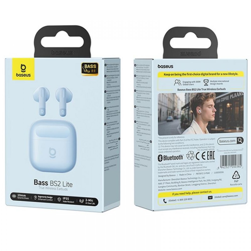 Бездротові TWS навушники Baseus Bass BS2 Lite (A0010A)