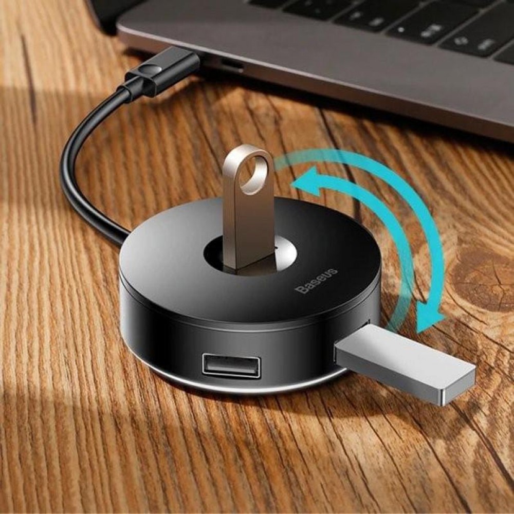 Перехідник HUB Baseus Round Box Type-C to USB 3.0 + 3USB 2.0 (CAHUB-G)