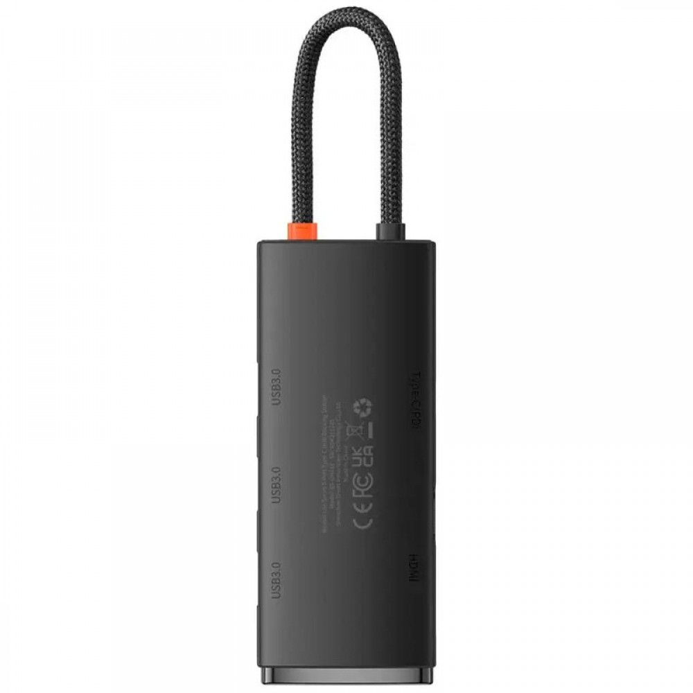 Переходник HUB Baseus Lite Series 5in1 (Type-C to HDMI + 3xUSB 3.0 + PD) (WKQX04)