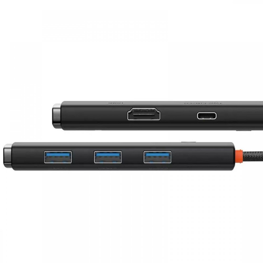 Переходник HUB Baseus Lite Series 5in1 (Type-C to HDMI + 3xUSB 3.0 + PD) (WKQX04)