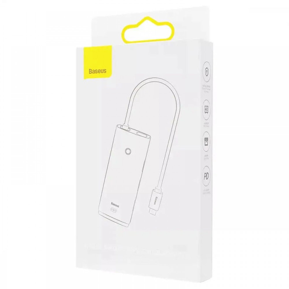 Переходник HUB Baseus Lite Series 5in1 (Type-C to HDMI + 3xUSB 3.0 + PD) (WKQX04)