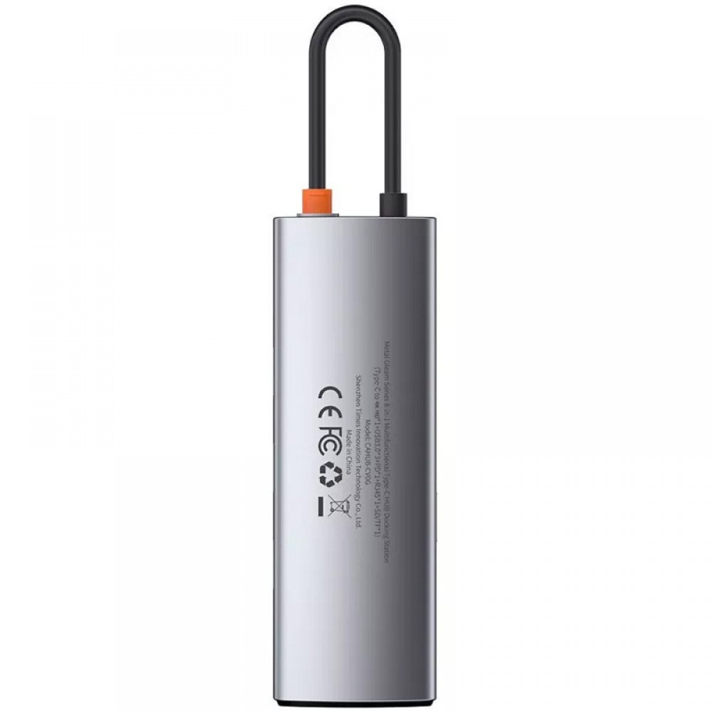 Переходник HUB Baseus Metal Gleam Series 8-in-1 Multifunctional Type-C (CAHUB-CV0G)