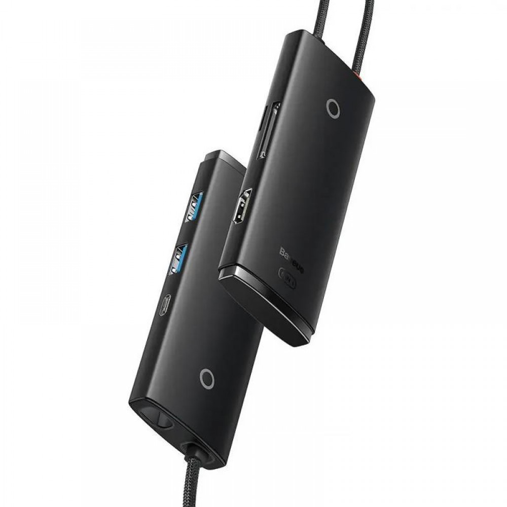 Перехідник HUB Baseus Lite Series 6in1 (Type-C to HDMI+2xUSB3.0+Type-C Data+SD/TF) (WKQX050001)