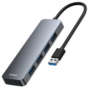 Переходник HUB Baseus UltraJoy Series Lite 4-Port (USB-A to 4xUSB3.0+Type-C) (1m) (B0005280B811-02)