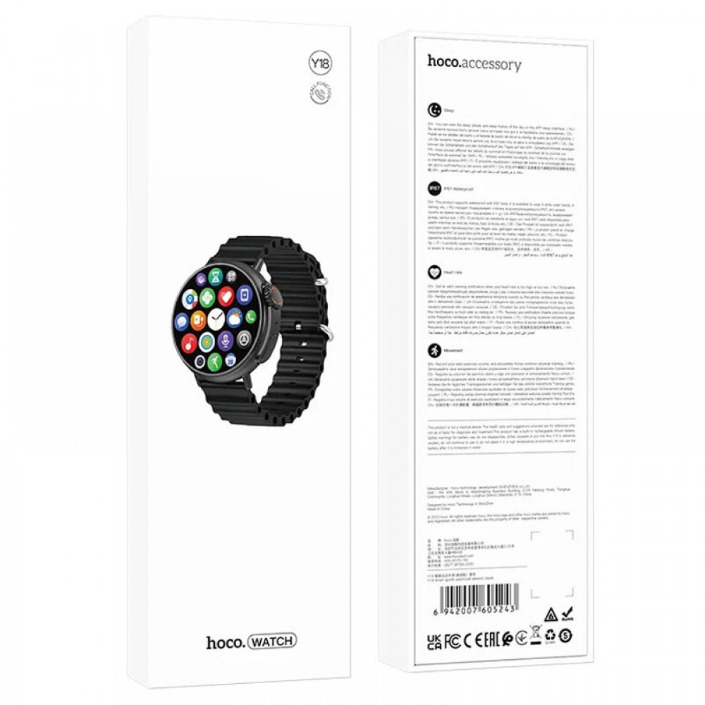 Смарт-годинник Hoco Smart Watch Y18 Smart sports watch (call version)