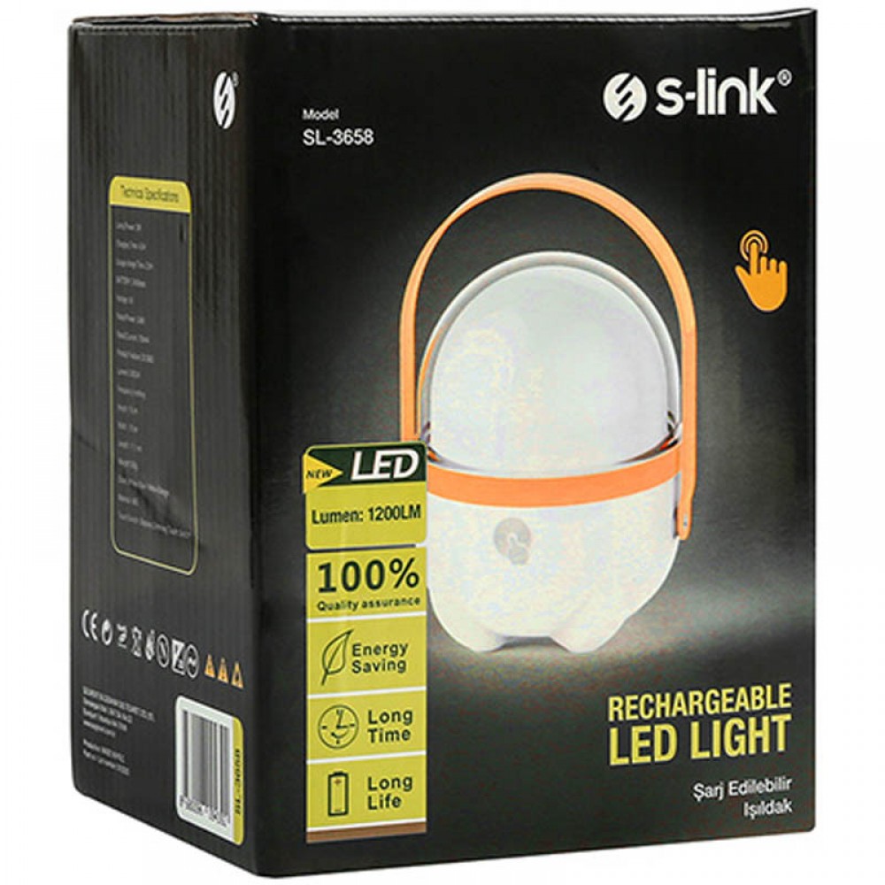 Ліхтар акумуляторний S-link SL-3658 Touch On Off Led 2400mAh