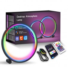 Настільна LED лампа RGB Intelligent circular atmosphere light Bluetooth USB with app