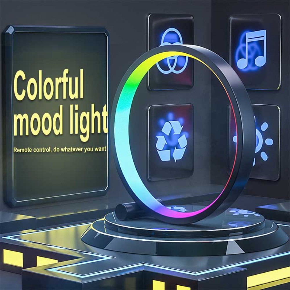 Настільна LED лампа RGB Intelligent circular atmosphere light Bluetooth USB with app