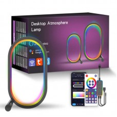 Настільна LED лампа RGB Smart desk oval lamp Bluetooth USB with app