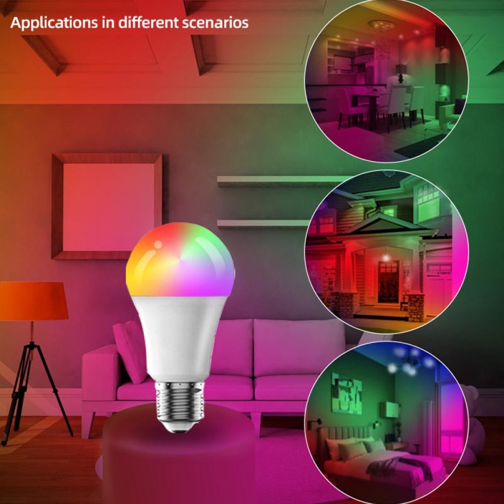 Світлодіодна RGB лампочка Smart bulb light 1 with Bluetooth E27 with app