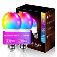 Світлодіодна RGB лампочка Smart bulb light 2pcs with Bluetooth E27 with app