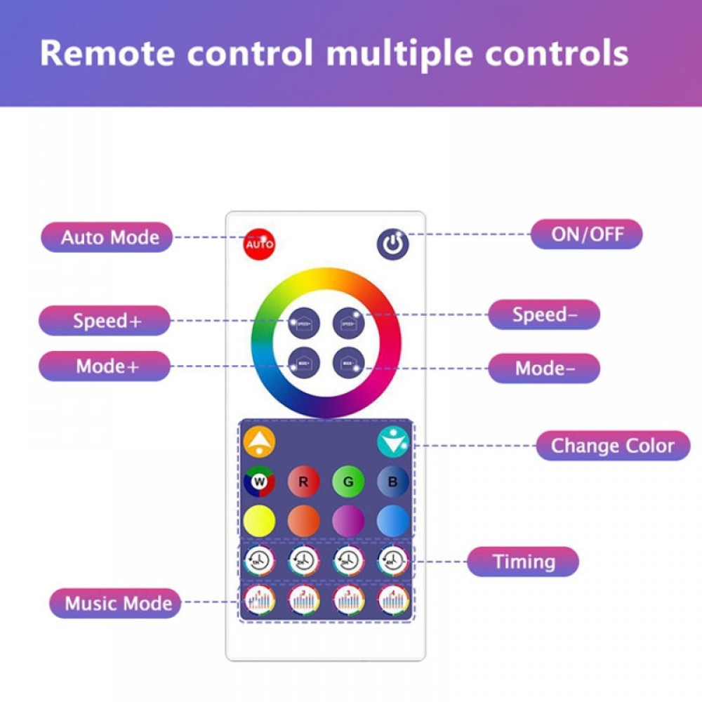 Настенный светильник Lines SAL-013B Bluetooth USB interface with app (6+1 pcs)