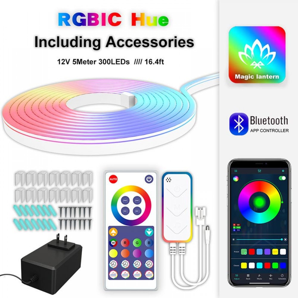 Настінна лента RGB LED LD05 Bluetooth EU Plug with app 12V (5m)