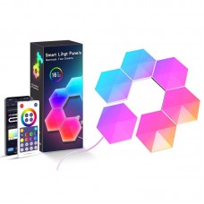 Модульный настінний світильник LED RGB 5V соты SAL-011B 6pcs Bluetooth USB with app