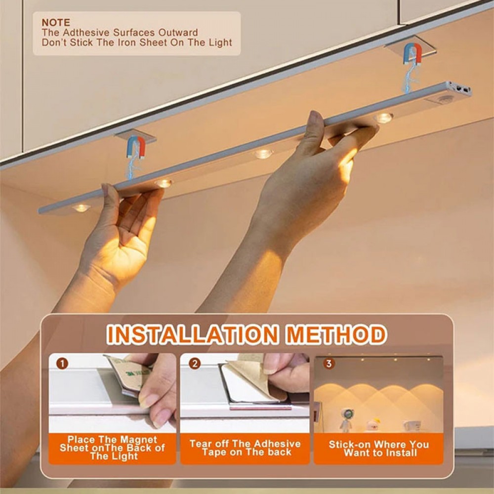 Сенсорний світильник LED з датчиком руху MZ-L1602 (40*10*200mm) Сенсорний світильник LED з датчиком руху MZ-L1602 (40*10*200mm)