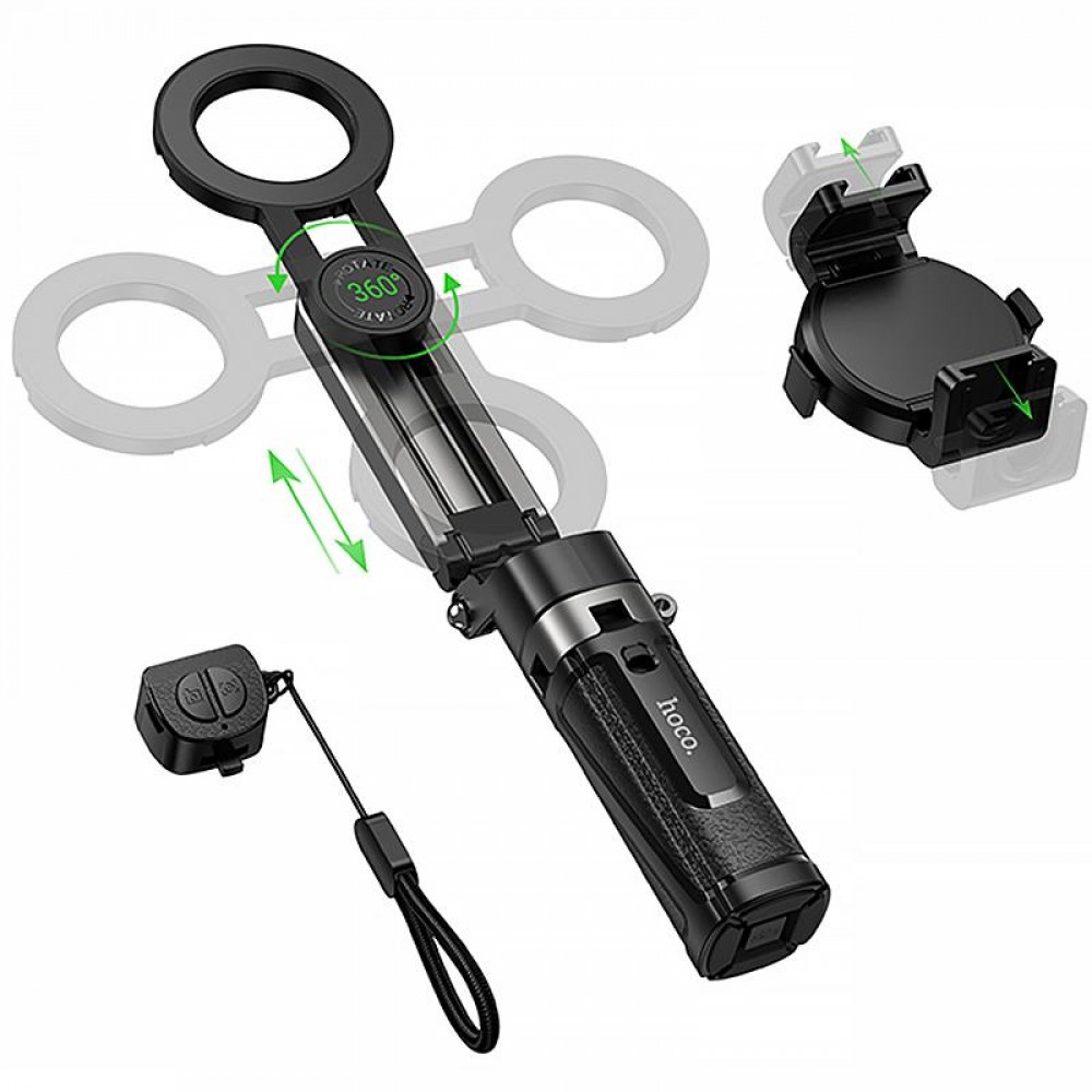 Монопод для селфі Hoco K27 Pro magnetic трипод + знімний BT пульт