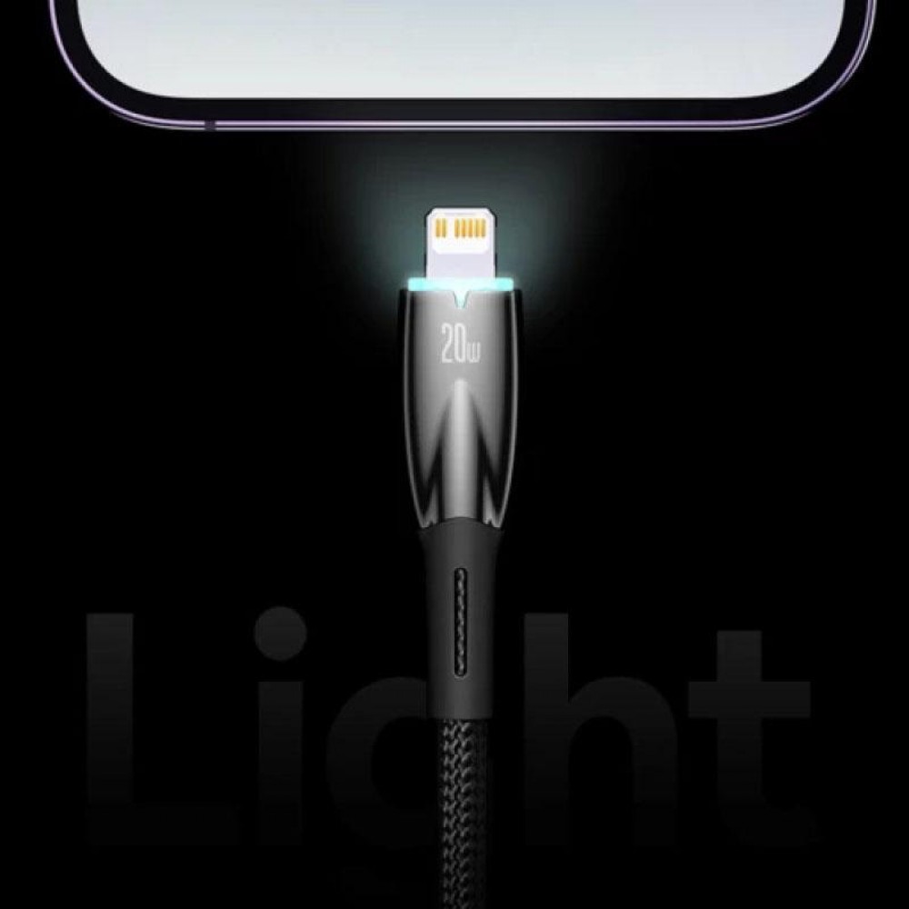 Дата кабель Baseus Glimmer Series Fast Charging Data Cable Type-C to Lightning 20W 1m (CADH000001)