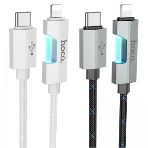 Дата кабель Hoco U123 Regent colorful 27W Type-C to Lightning (1.2m)