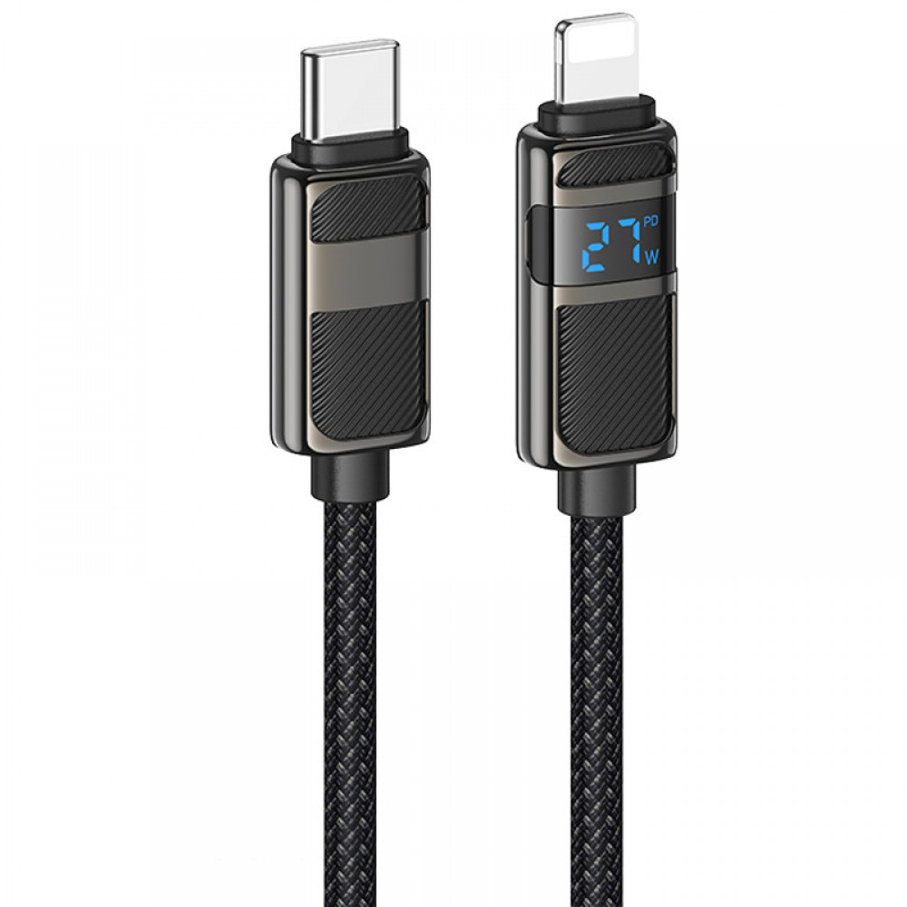 Дата кабель Hoco U137 Line with display Type-C to Lightning 27W (1.2m)