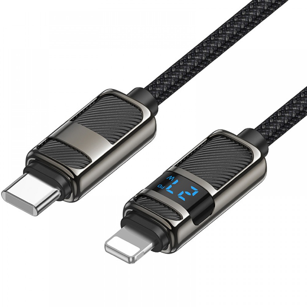 Дата кабель Hoco U137 Line with display Type-C to Lightning 27W (1.2m)