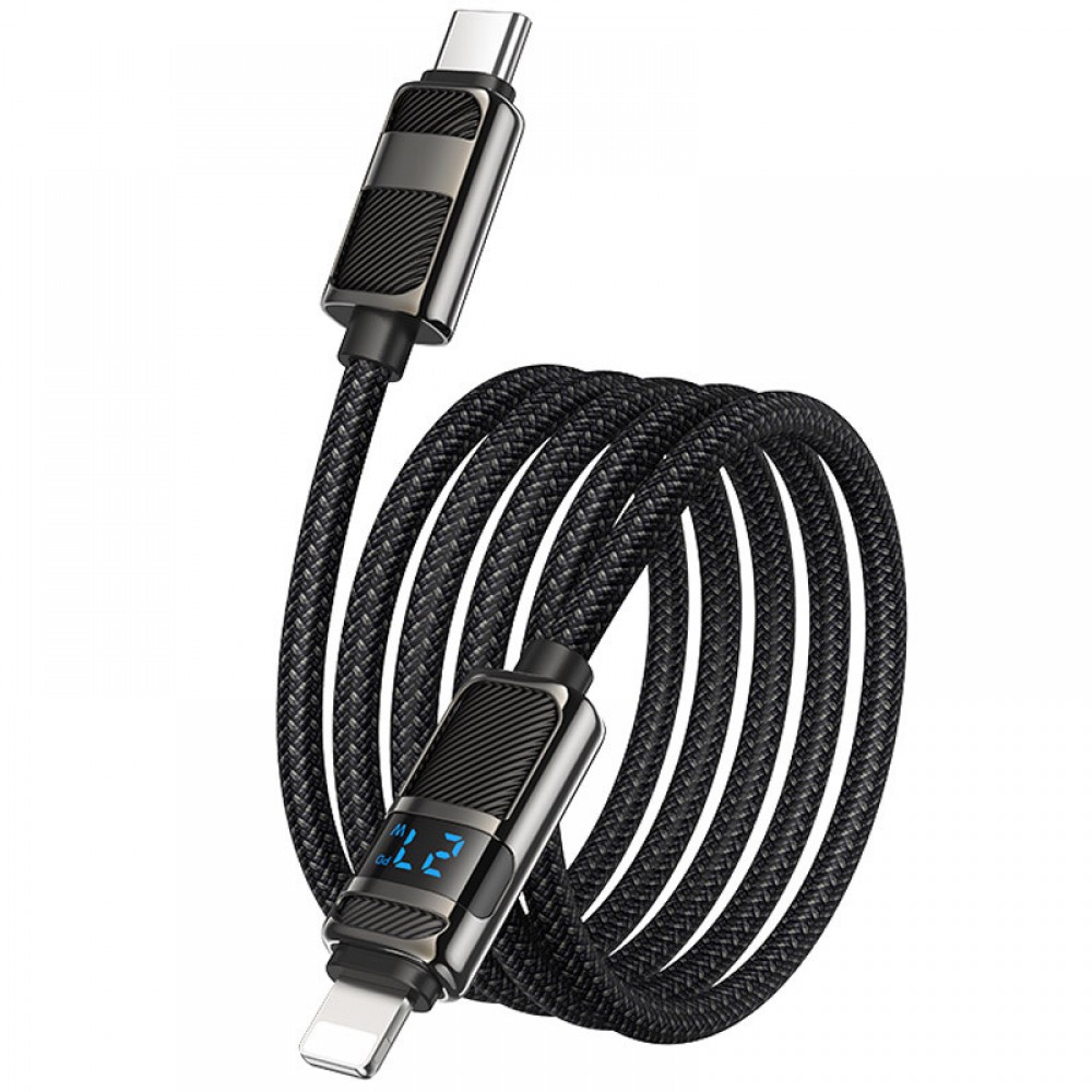 Дата кабель Hoco U137 Line with display Type-C to Lightning 27W (1.2m)