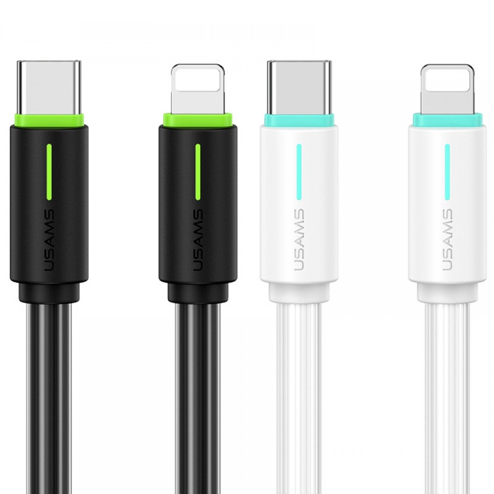 Дата кабель Usams US-SJ735 Bicolor Charging YR Ser. Type-C to Lightning 30W (1m)