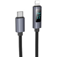 Дата кабель Hoco X112 Favor with display Type-C to Lightning 27W (1m)