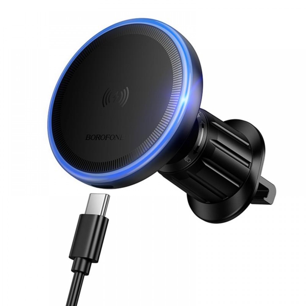 Автотримач з БЗП Borofone BH224 Flash 15W (air outlet)