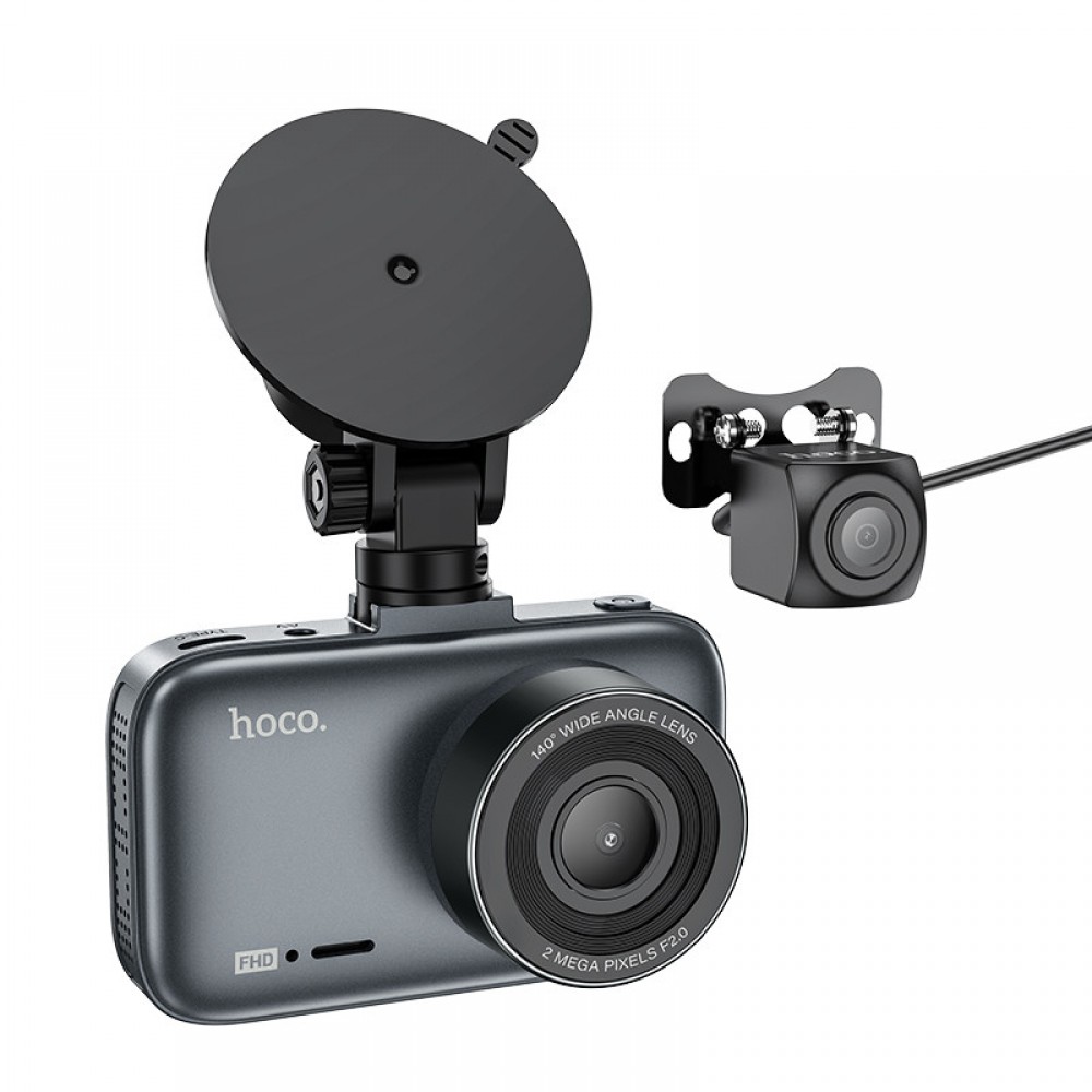 Відеореєстратор Hoco DV6 Driving recorder with 3-inch display (with rear camera) Відеореєстратор Hoco DV6 Driving recorder with 3-inch display (with rear camera)
