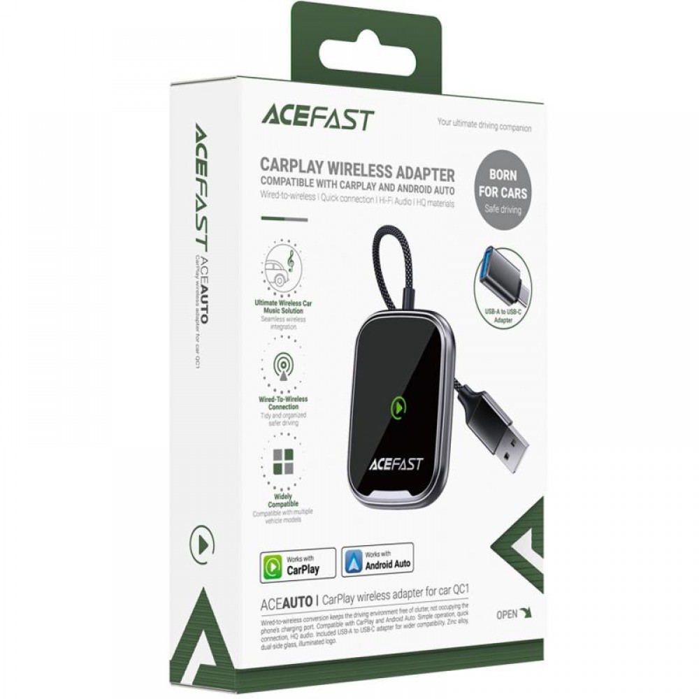 Адаптер Acefast QC1 car wireless CarPlay/Android Auto Адаптер Acefast QC1 car wireless CarPlay/Android Auto