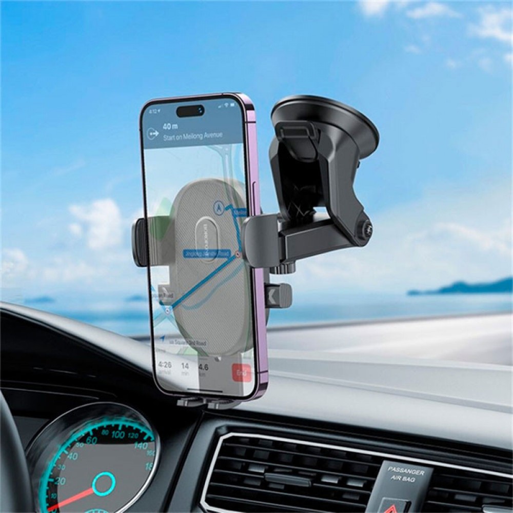 Автодержатель Borofone BH93 Grand one-button (center console)