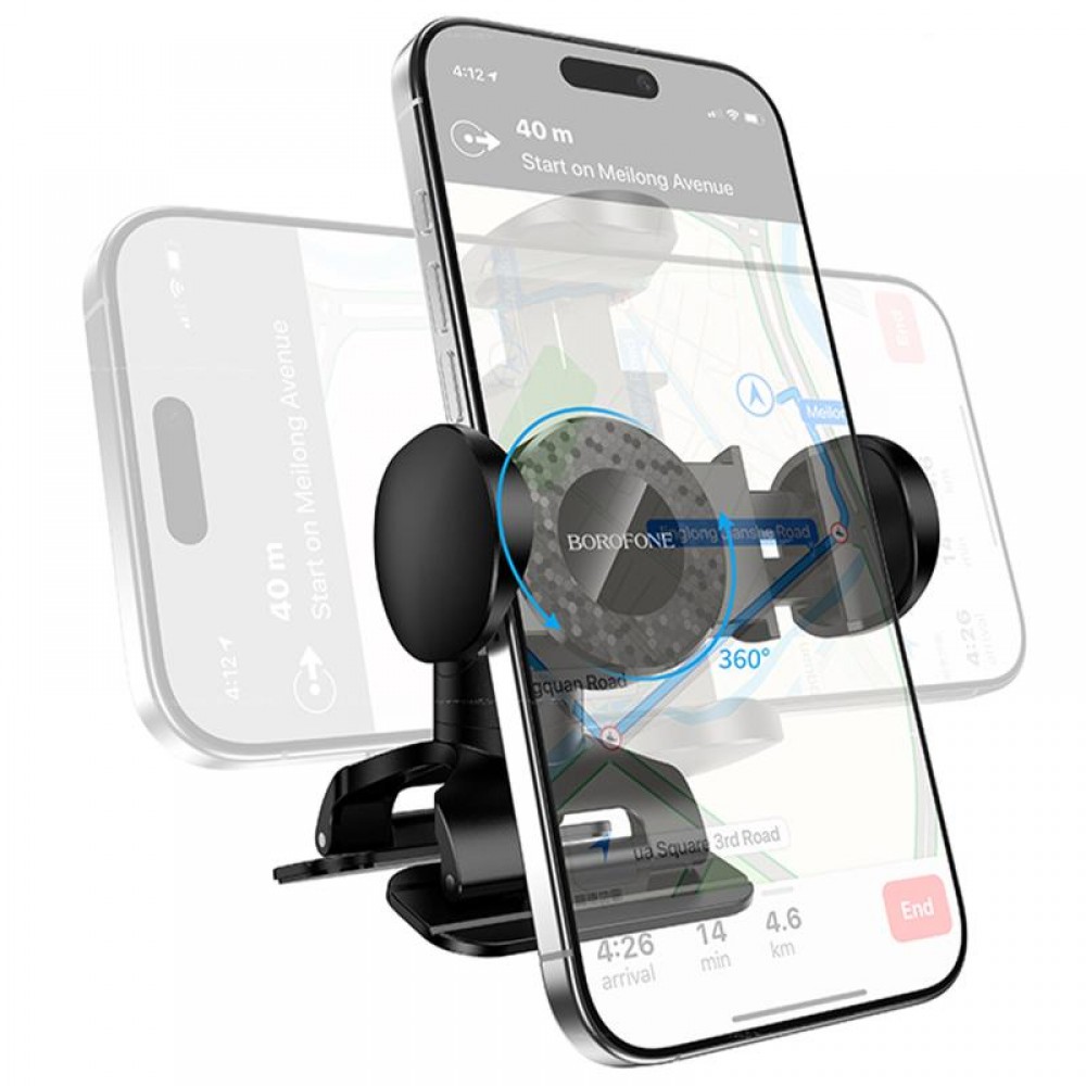 Автодержатель Borofone BH142 Support pull clip (center console)
