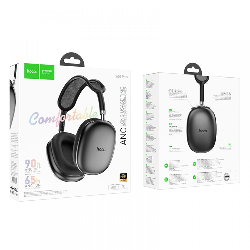 Накладные беспроводные наушники Hoco W55 Plus Happiness ANC noise reduction