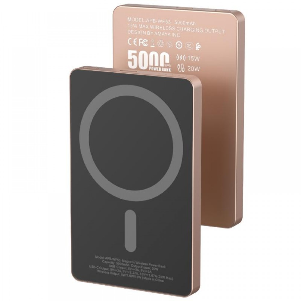 Портативное ЗУ Power Bank Amaya APB-WF53 15W с БЗУ 5000 mAh