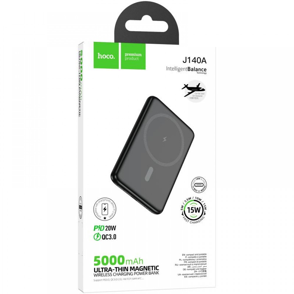 Портативний ЗП Power Bank Hoco J140A Tony ultra-thin PD20W з БЗП 5000 mAh Портативний ЗП Power Bank Hoco J140A Tony ultra-thin PD20W з БЗП 5000 mAh