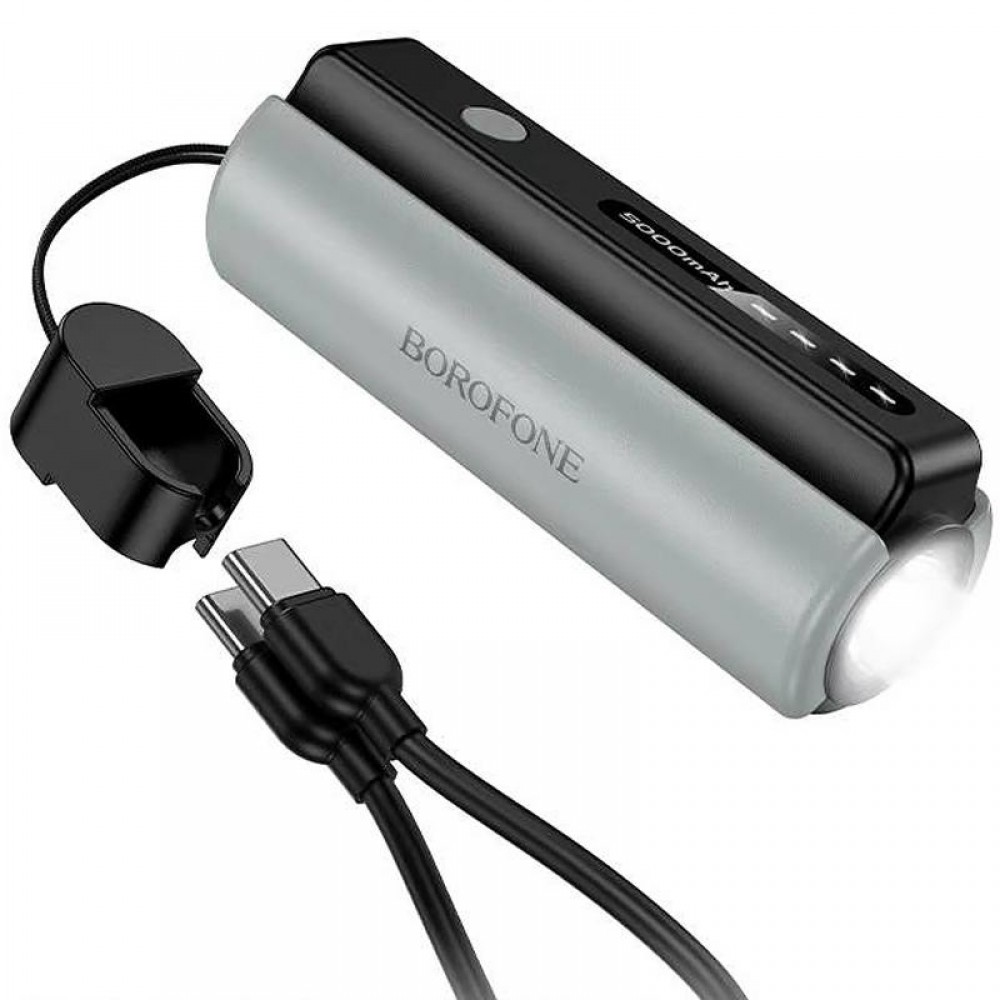 Портативний ЗП Power Bank Borofone BJ87 Star flashlight with cable 5000 mAh