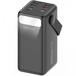 Портативное ЗУ Power Bank Amaya APB-60 22.5W flashlight with cable 60000 mAh