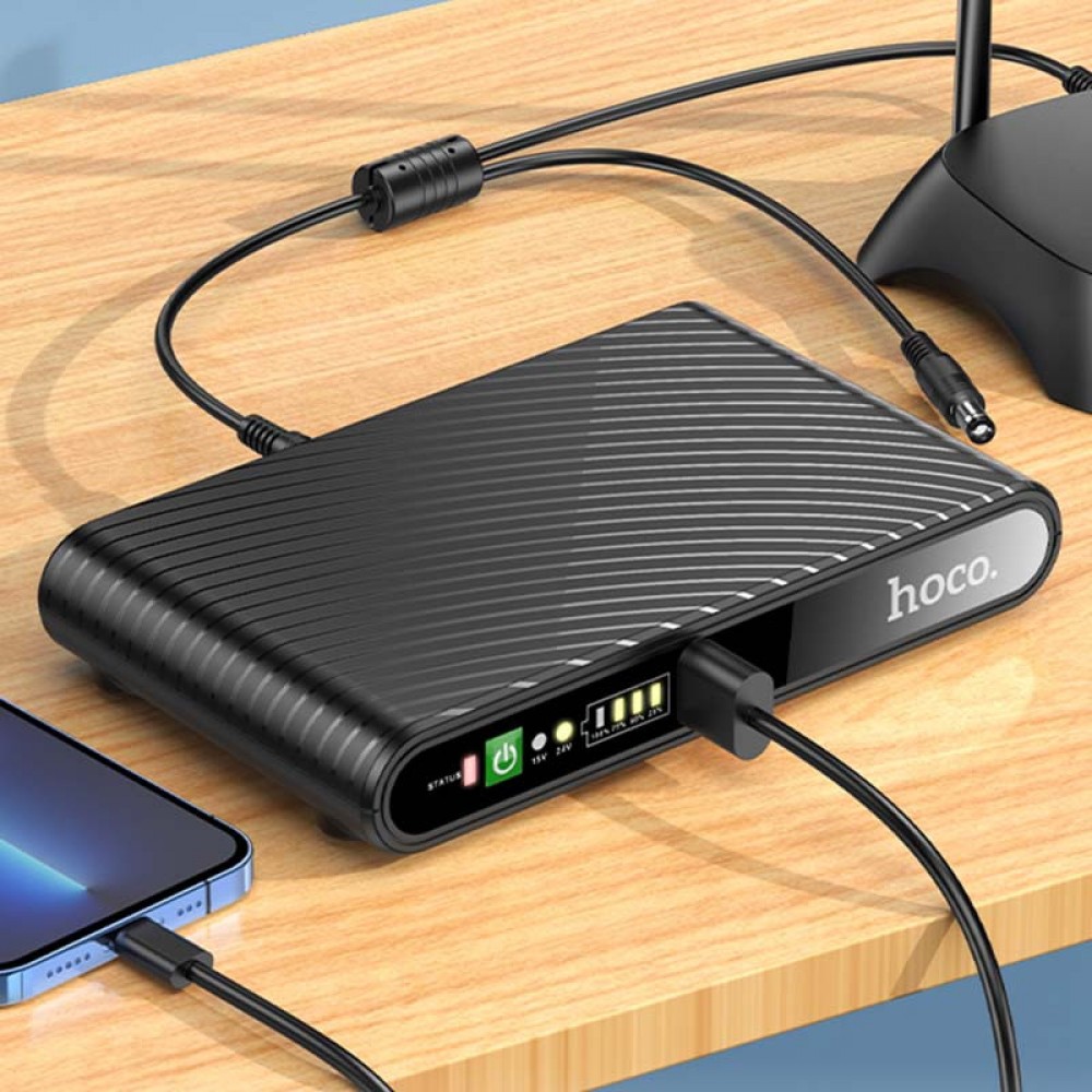 Джерело безперебійного живлення Hoco DB63 Portable DC UPS для роутерів 5V/9V/12V 10000 mAh