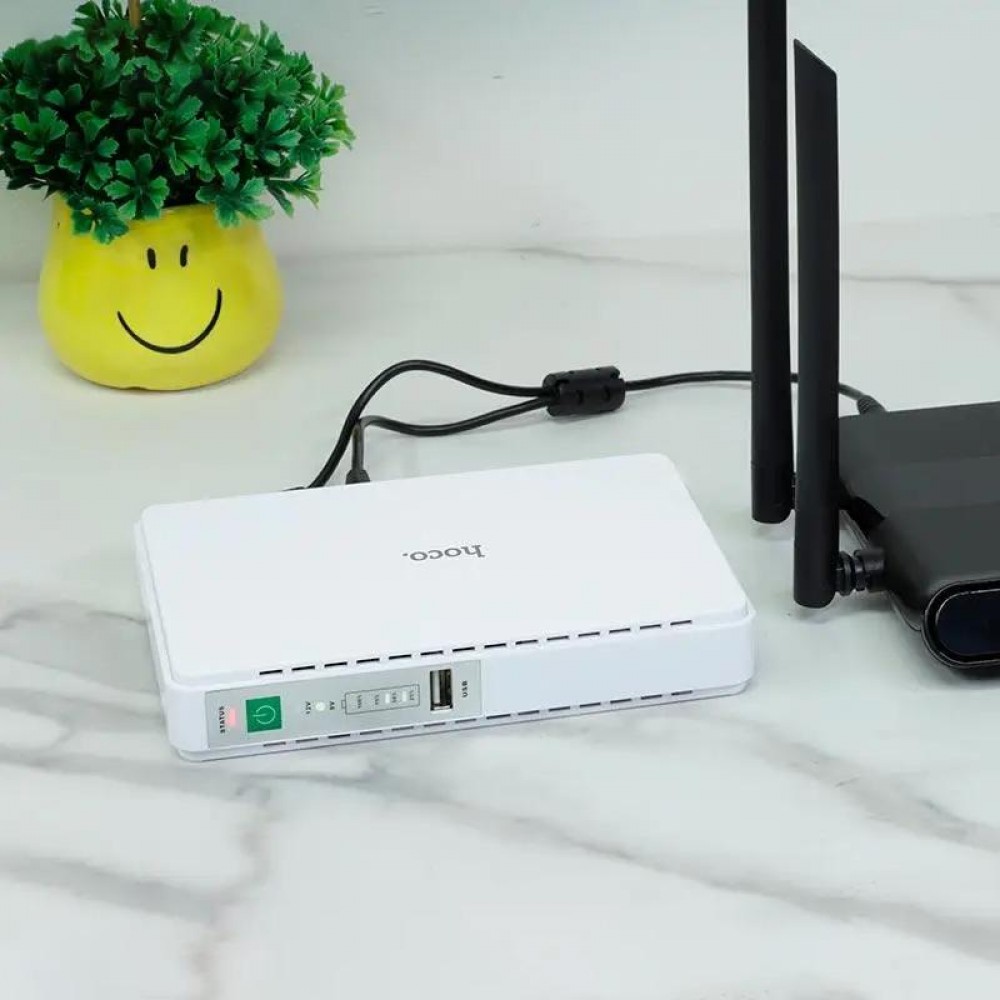Джерело безперебійного живлення Hoco DB25 Plus Smart Mini UPS для роутерів 5V/9V/12V 10000 mAh