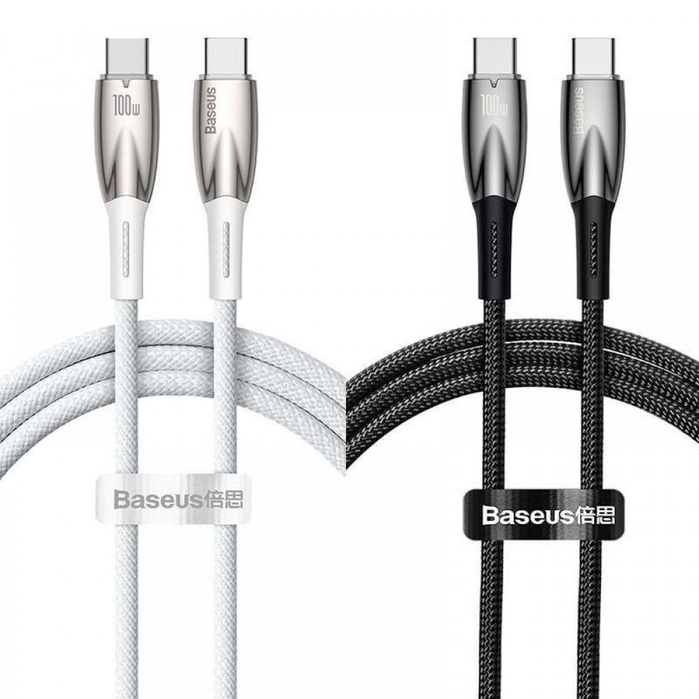 Дата кабель Baseus Glimmer Series Fast Charging Type-C to Type-C 100W 1m (CADH00070)