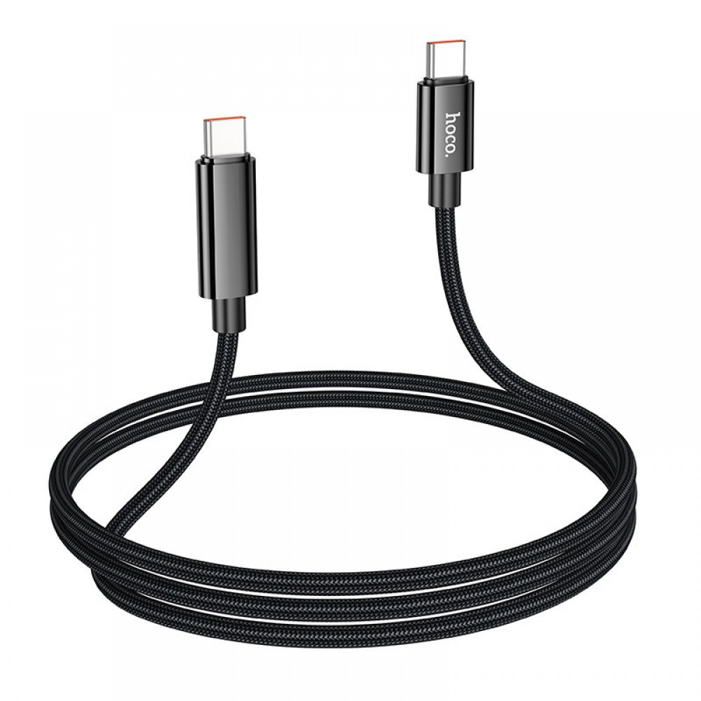 Дата кабель Hoco U125 Benefit 100W Type-C to Type-C with display (1.2m)